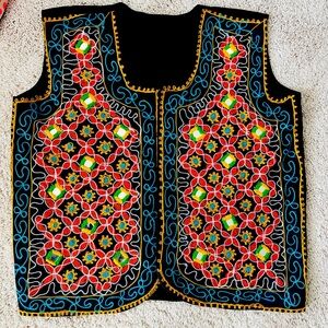 Ayat Embroidered Vest Sindhi Fashion Size S-M